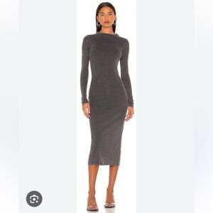 Young Fabulous & Broke Ribbed Midi Bodycon Dress